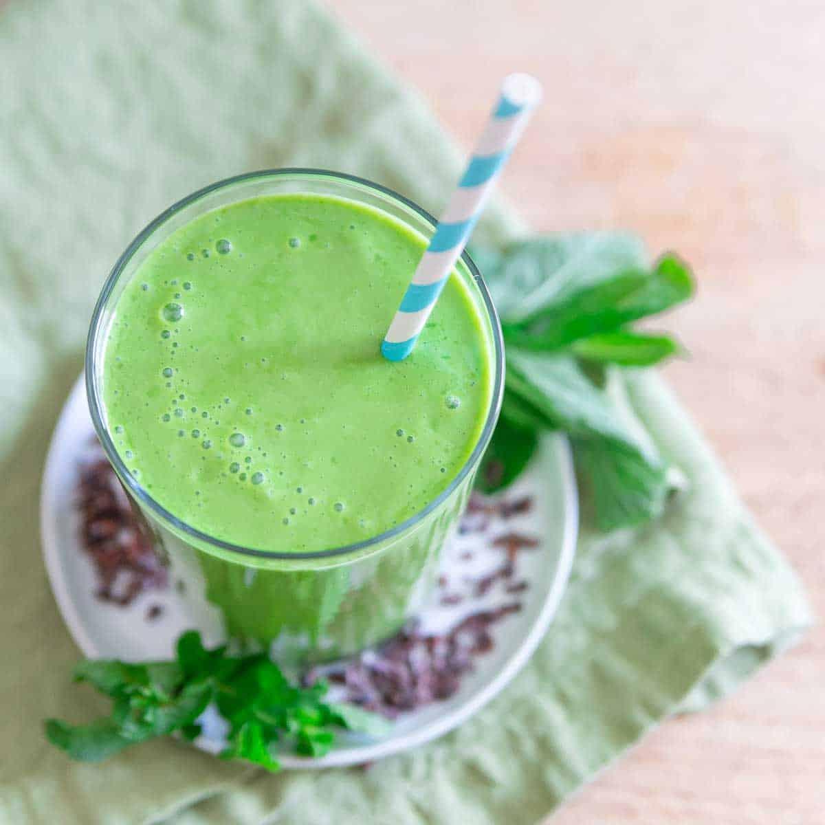 Enjoy all the taste of the shamrock shake without the guilt in this healthy shamrock shake recipe.