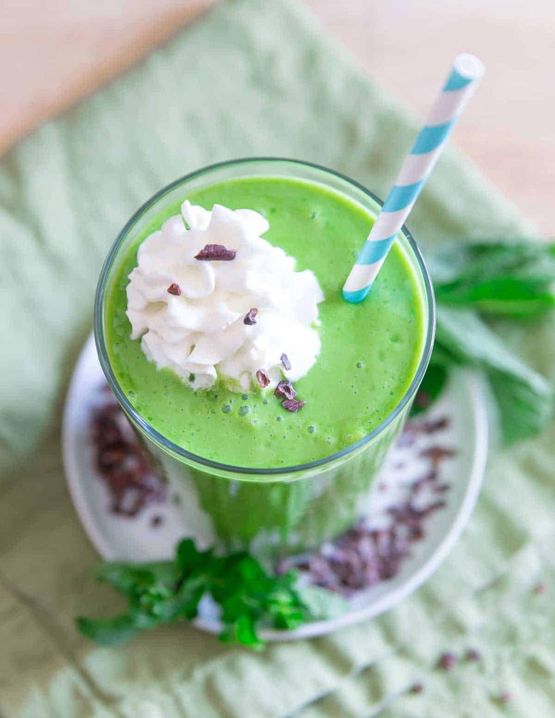 Healthier ingredients make this version of the shamrock shake one you can enjoy all season long without the guilt!