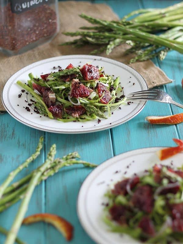 Asparagus and blood orange salad