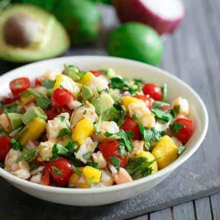 Shrimp Avocado Mango Lime Salad