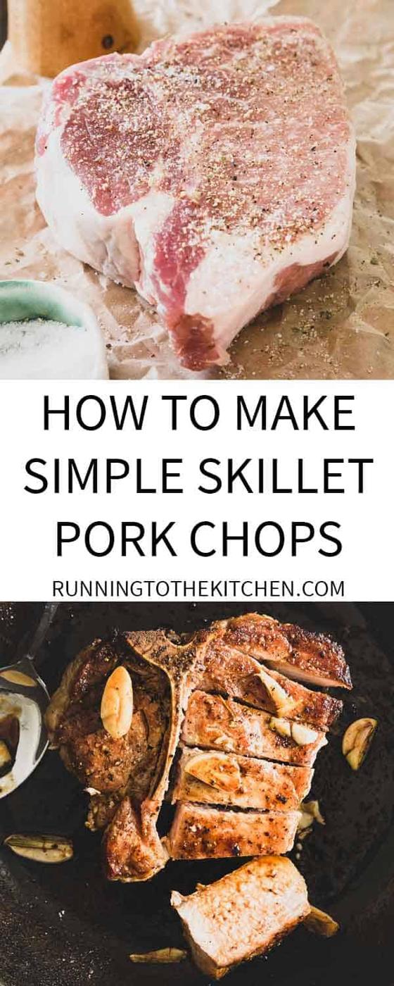 An easy, simple recipe to make skillet pork chops with just 4 ingredients.