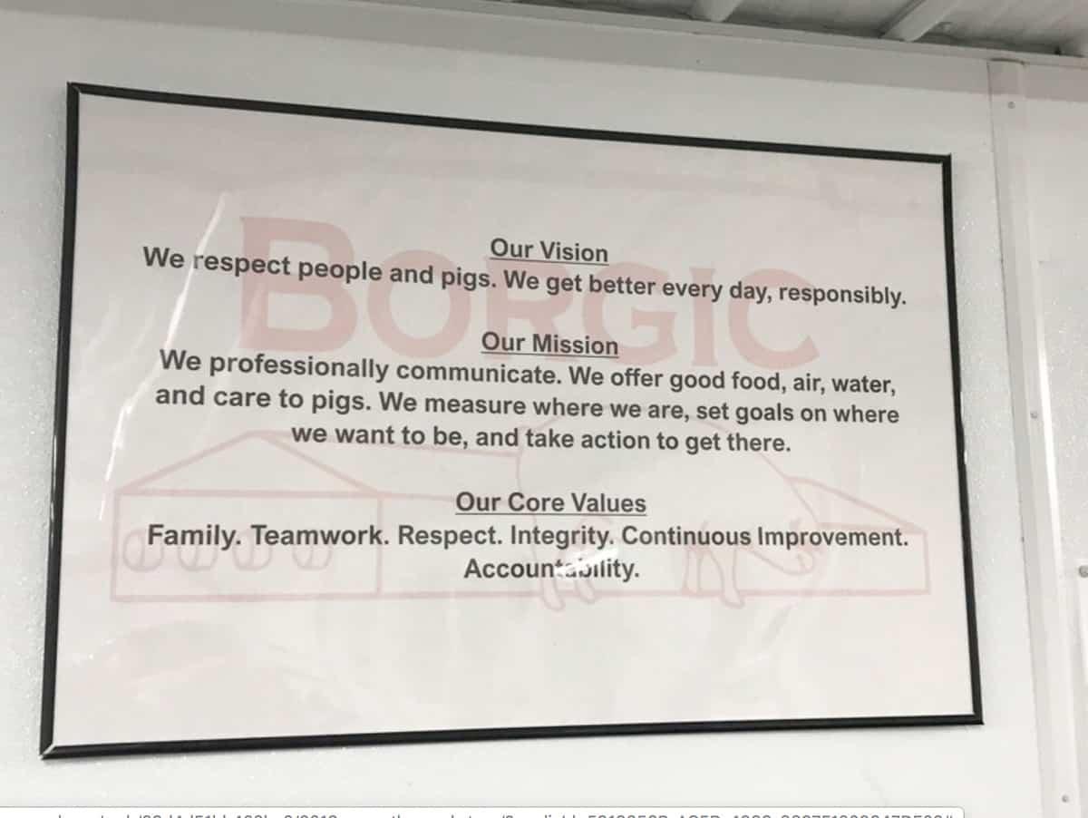 Borgic farm core values