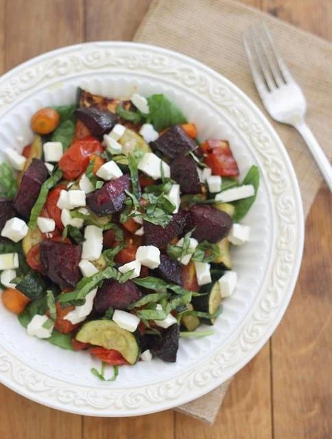Simple roasted vegetable salad