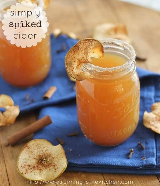 Simply Spiked Cider with Oven Baked Apple Crisps