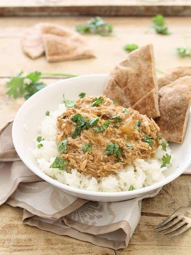 BBQ peach pulled chicken
