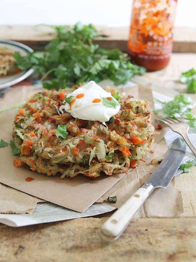 Southwestern Hash Brown Waffles