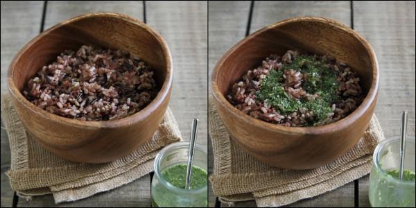 Wild rice salad with mango jicama and cabbage in a cilantro mango dressing