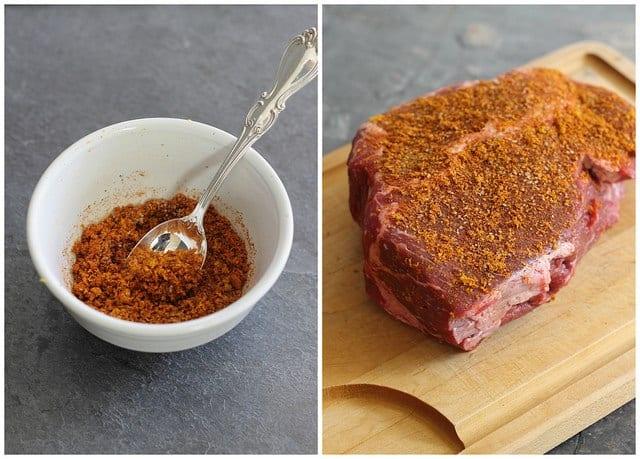 Spicy pulled beef carnitas