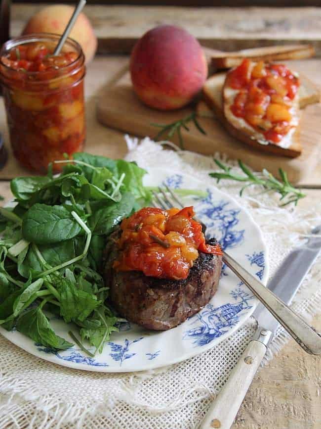 Tomato peach chutney