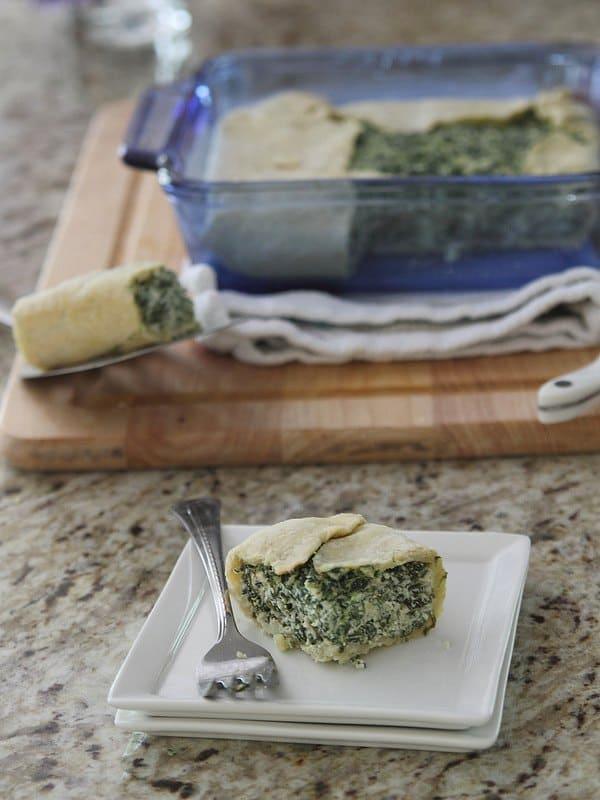 Spinach and ricotta pie