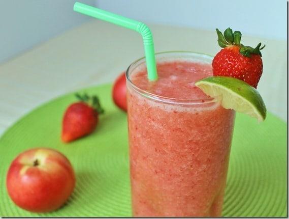 Strawberry Lime Nectarine Smoothie
