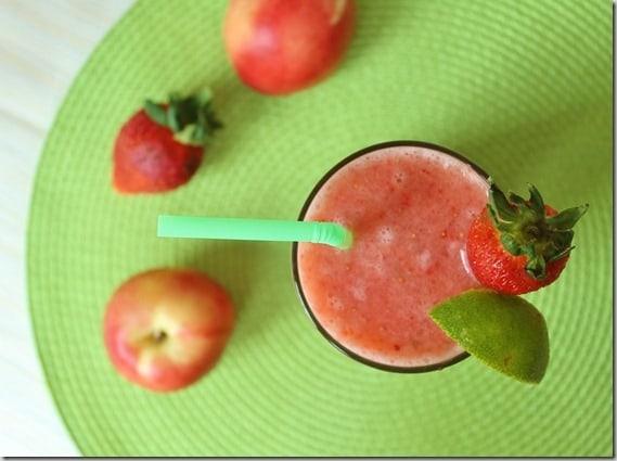 Strawberry Nectarine Lime Smoothie