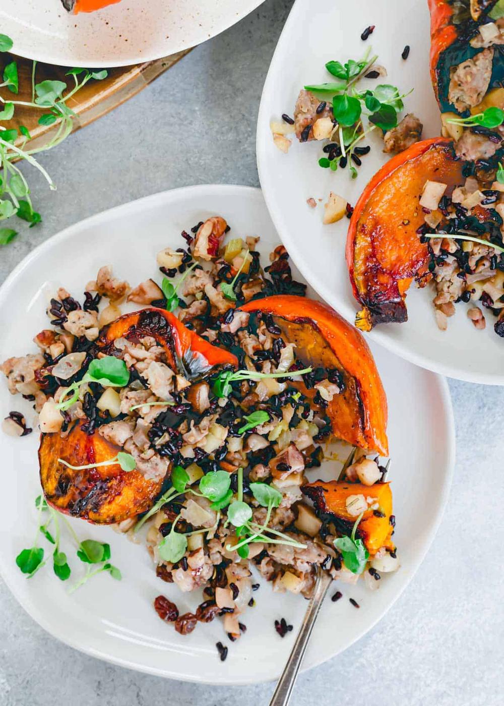 Stuffed Red Kuri Squash