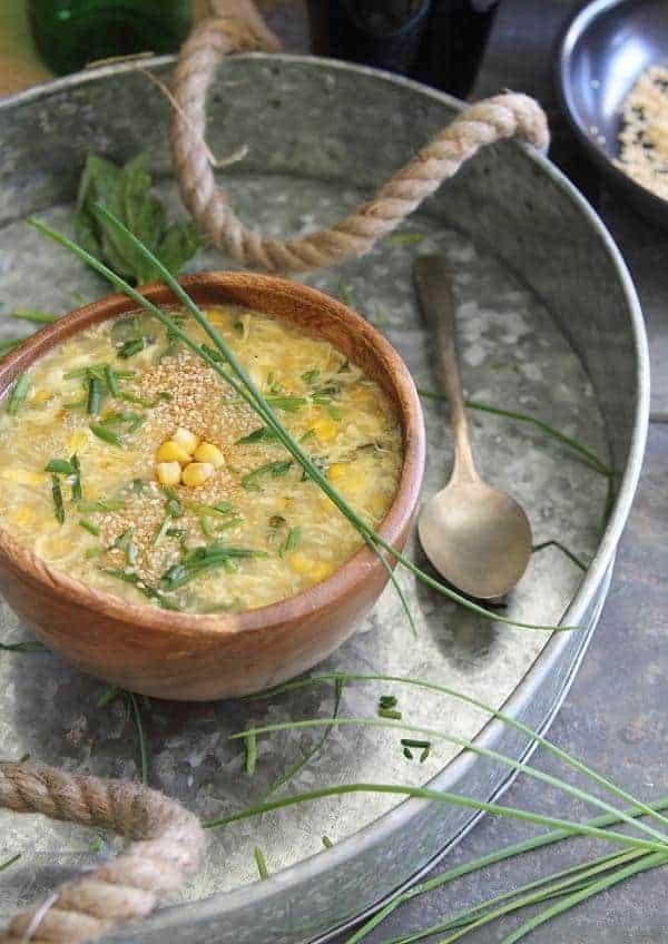 Sweet Corn Egg Drop Soup