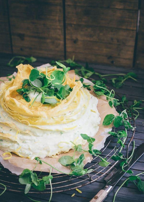 Sweet Pea Lemon Ricotta Crepe Cake
