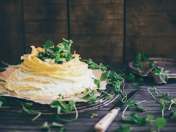 Sweet Pea Crepe Cake