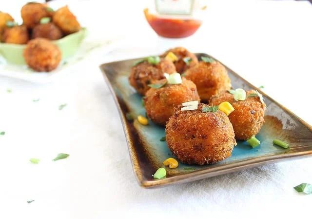 Sweet potato cheddar fritters