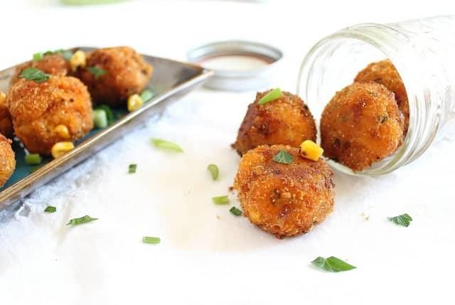 Sweet Potato Corn and Cheddar Fritters