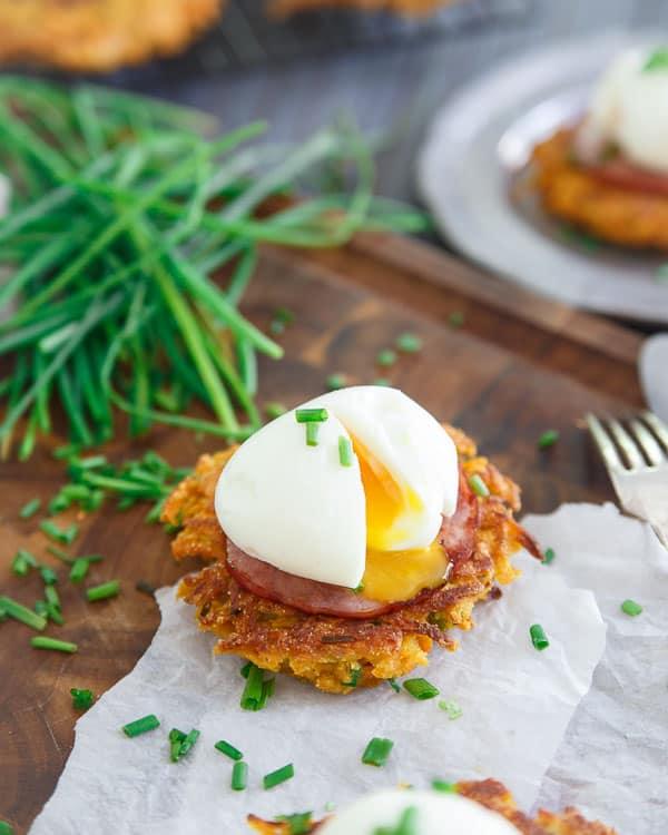 Sweet Potato Fritter Breakfast Sandwich