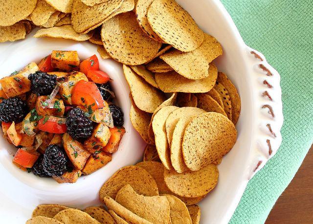 Sweet Potato Salsa with Blackberries