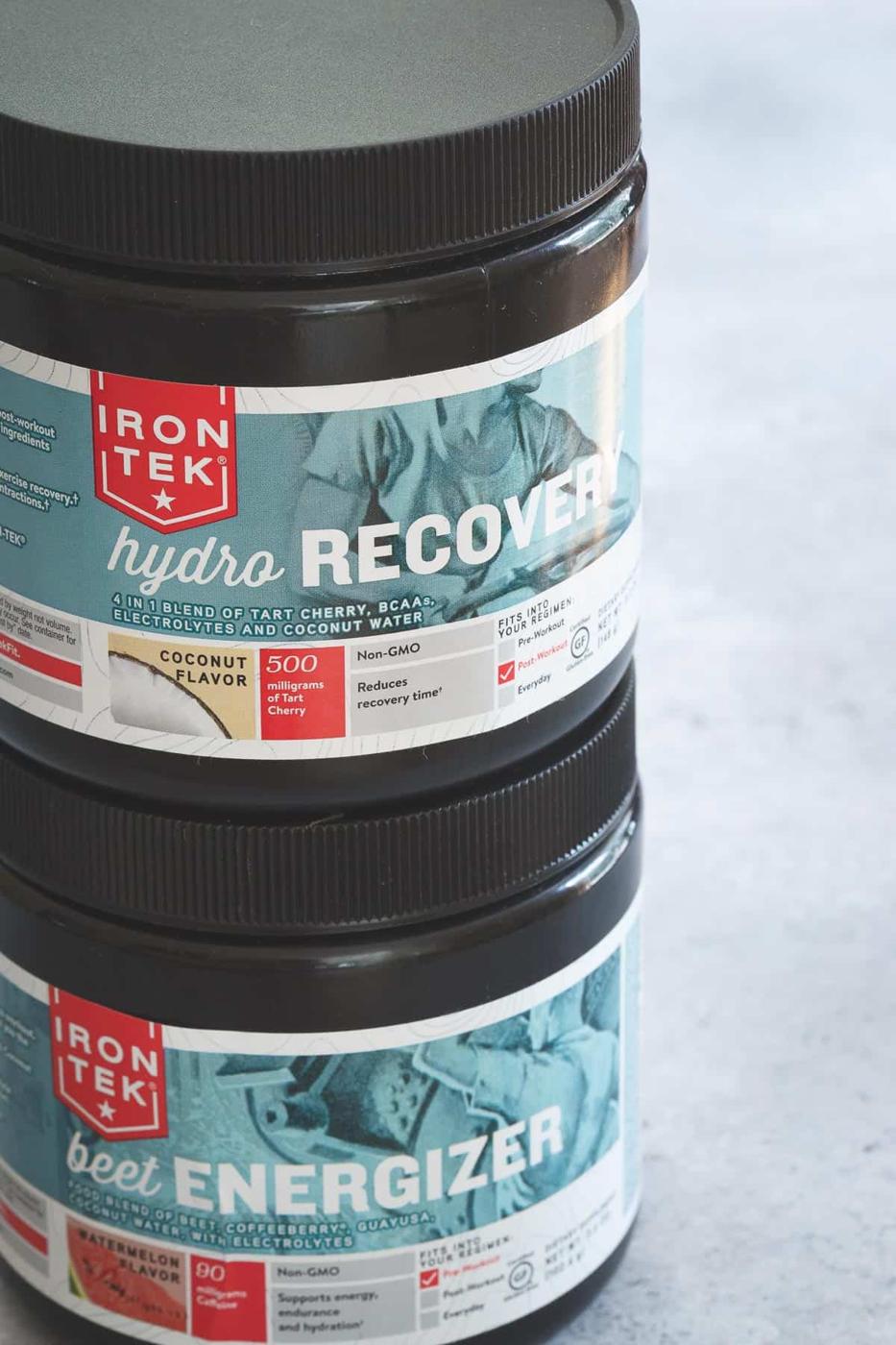 IronTek energizer and recovery options are great natural pre and post workout supplements to add into your routine.