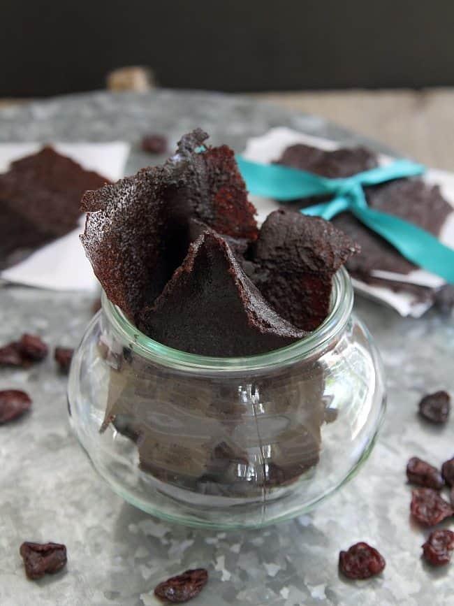 Cherry lime fruit leather