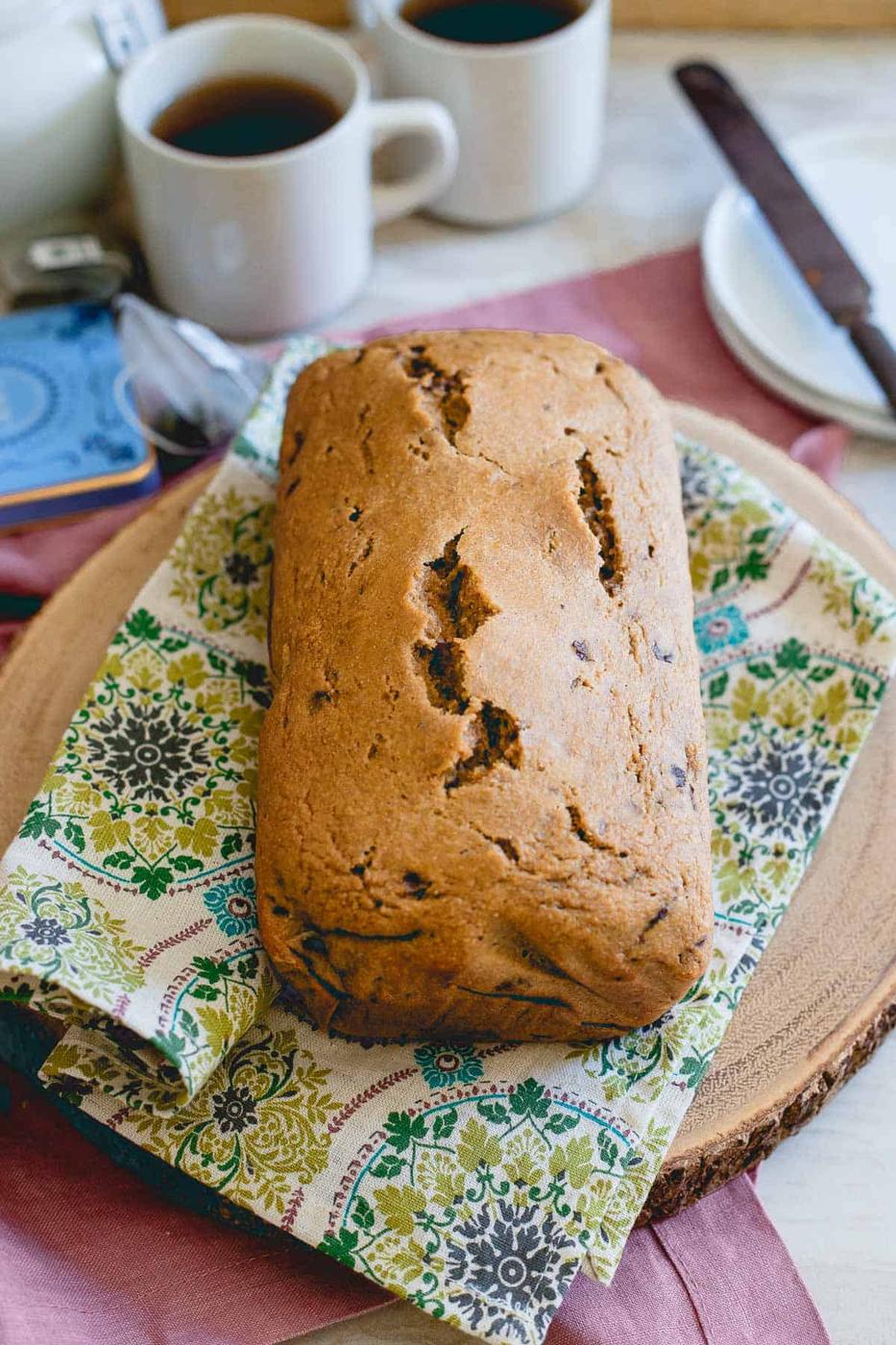 A slice of tart cherry tea bread is the perfect afternoon or late night snack.