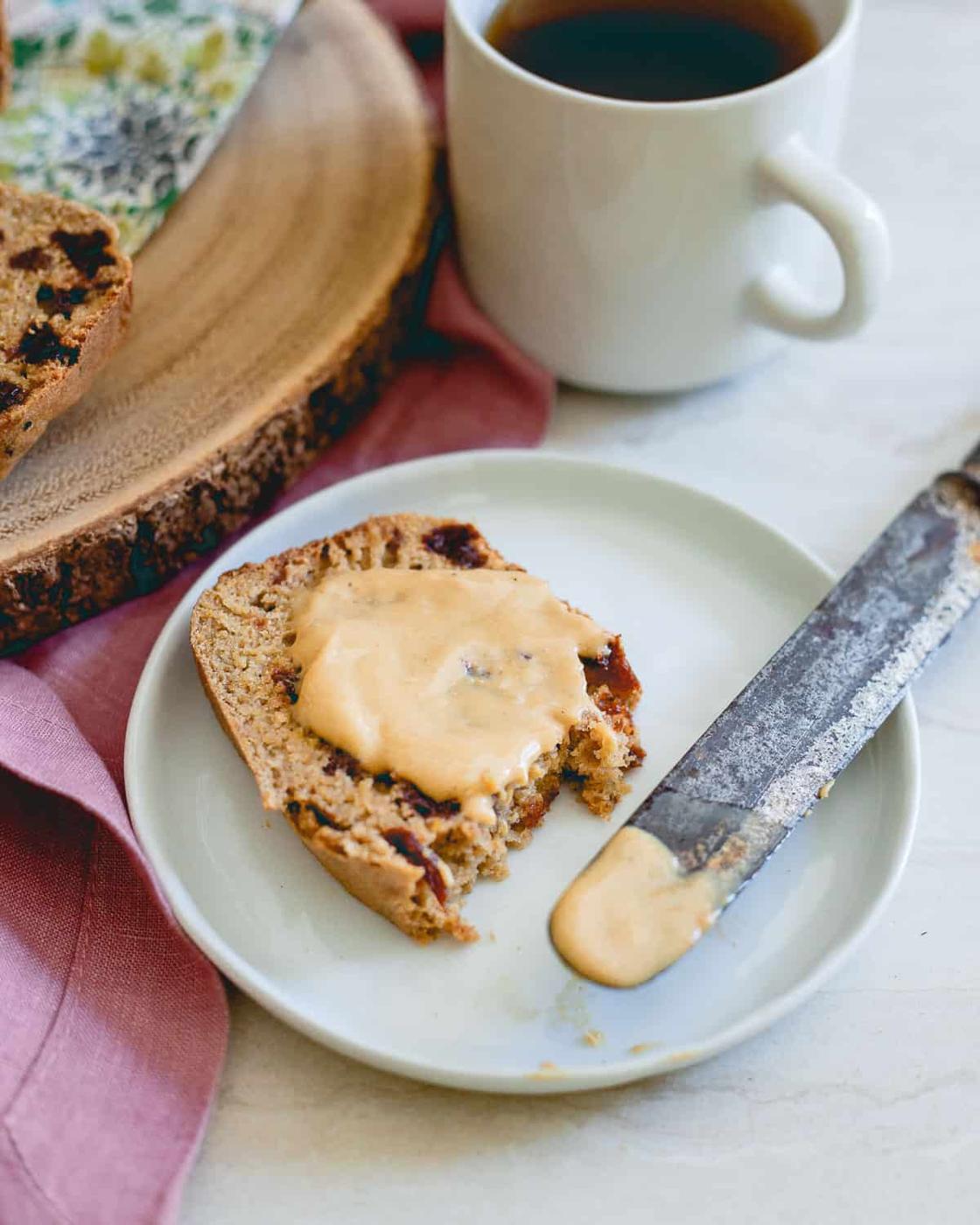 With their tart and sweet flavor profile, dried tart cherries make a lovely addition to this simple tea bread recipe.