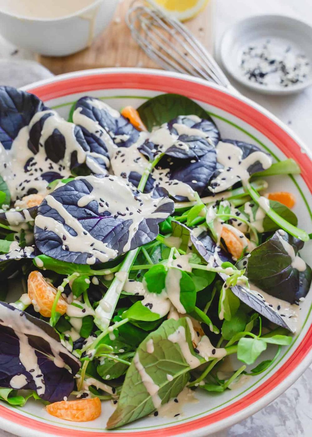 Purple Tatsoi Salad