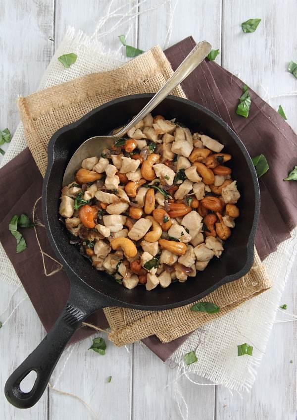 Thai Basil Cashew Chicken Skillet