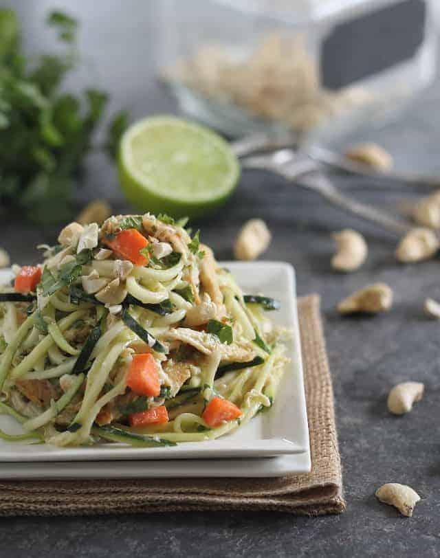 Thai Chicken Zucchini Noodles