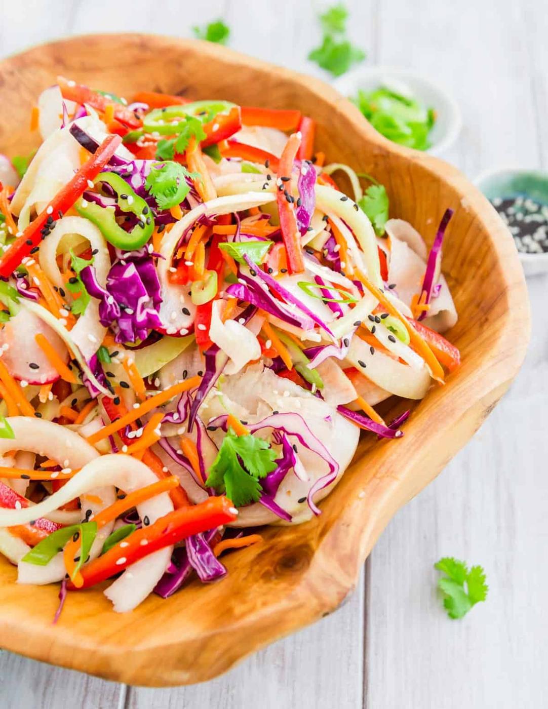Thai Kohlrabi Noodle Salad