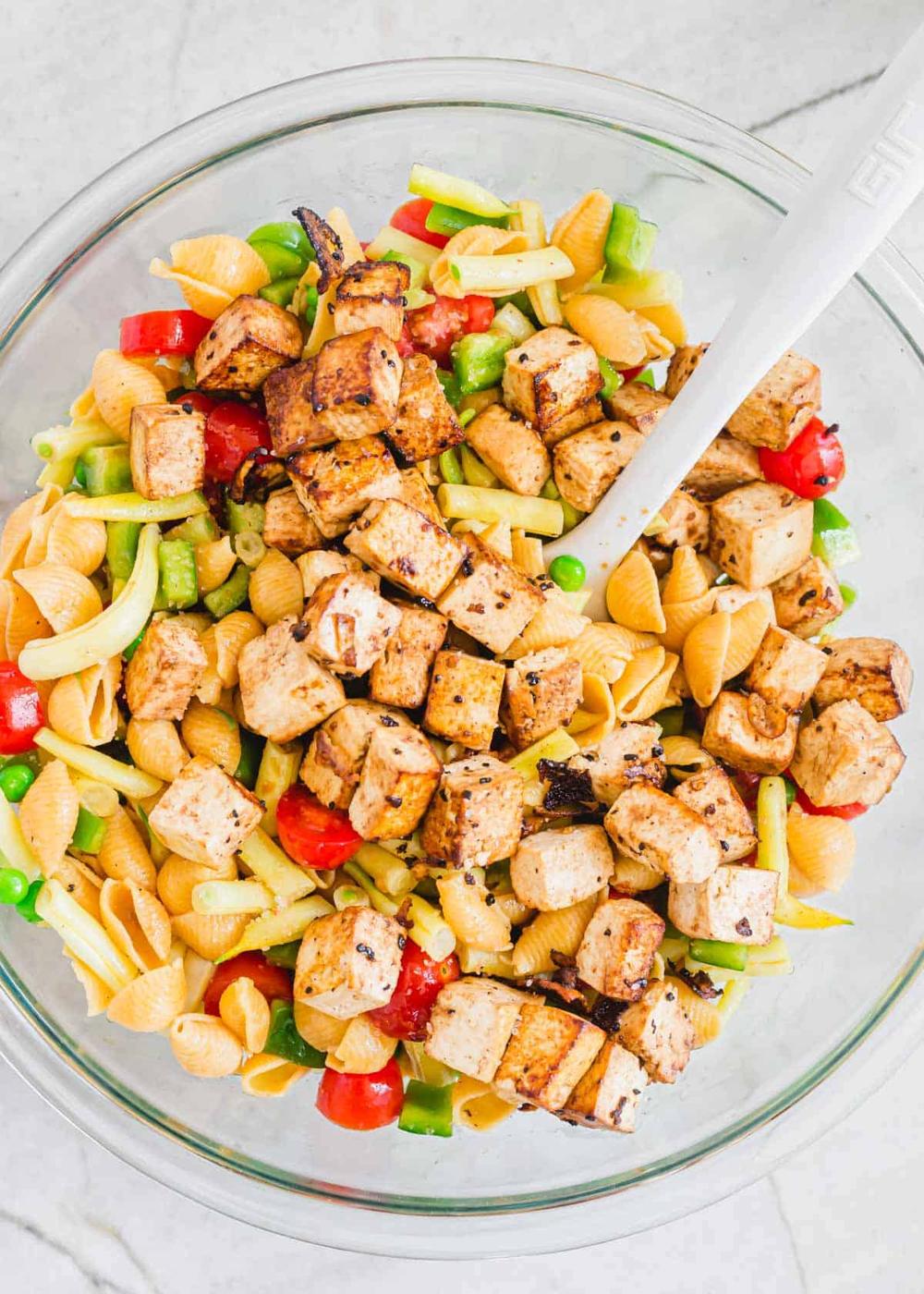 Balsamic Tofu Pasta Salad