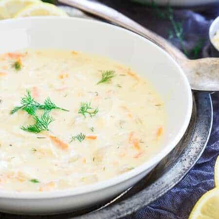 Turkey Orzo Avgolemono Soup