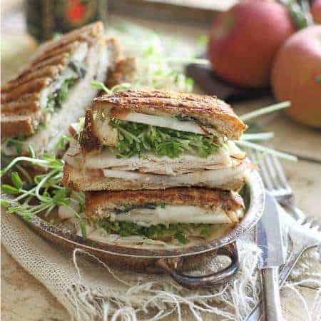 Turkey Cheddar Apple Butter Panini