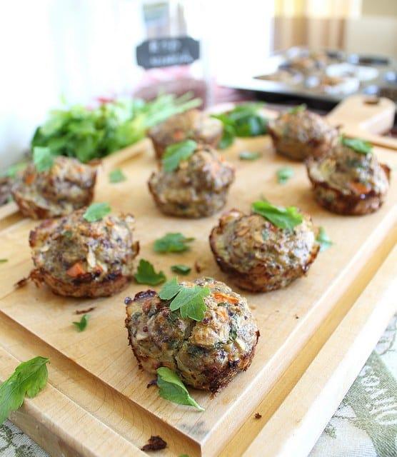 Turkey quinoa meatloaf muffins