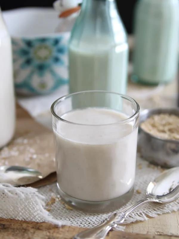 Homemade vanilla coconut oat milk