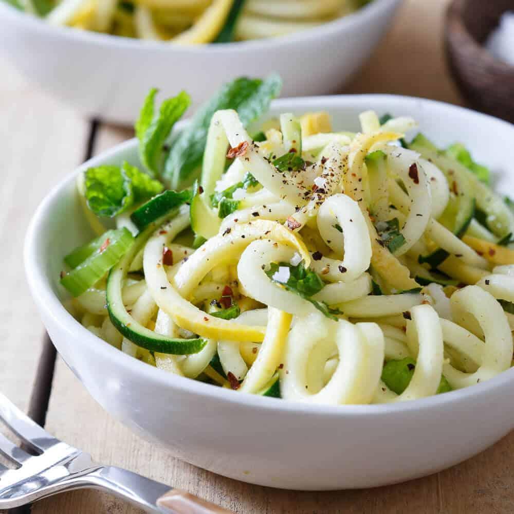 Basil and Mint Squash Noodles