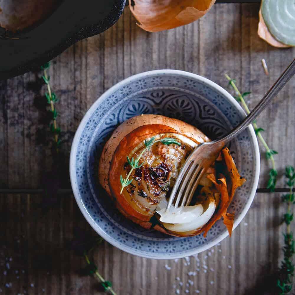 Balsamic Thyme Whole Roasted Onions