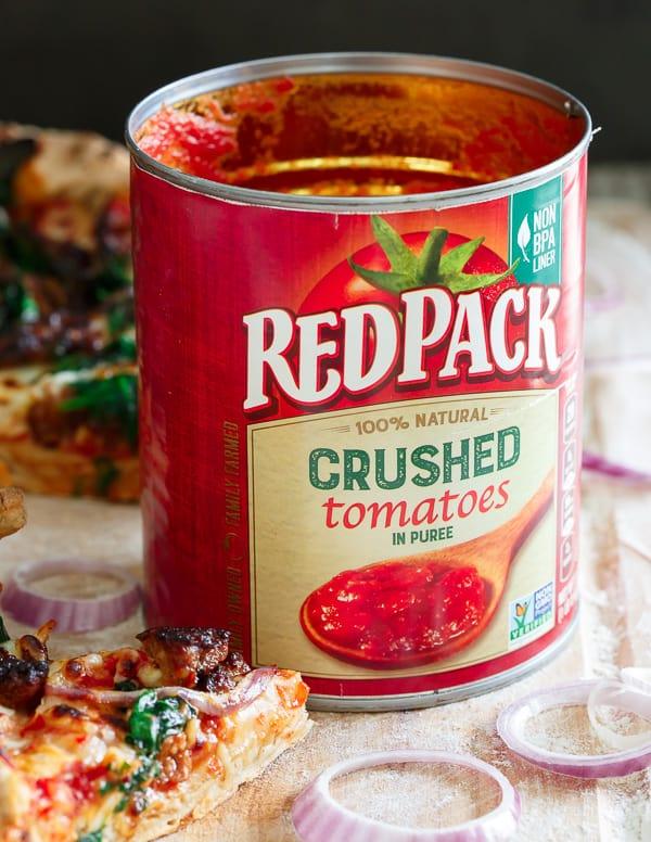 Chorizo Spinach Skillet Pizza with Redpack Tomato Sauce