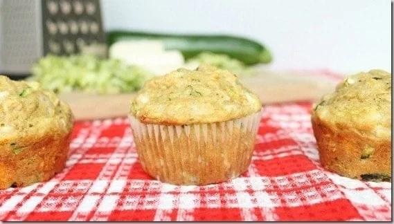 Zucchini Feta Olive Oil Muffins