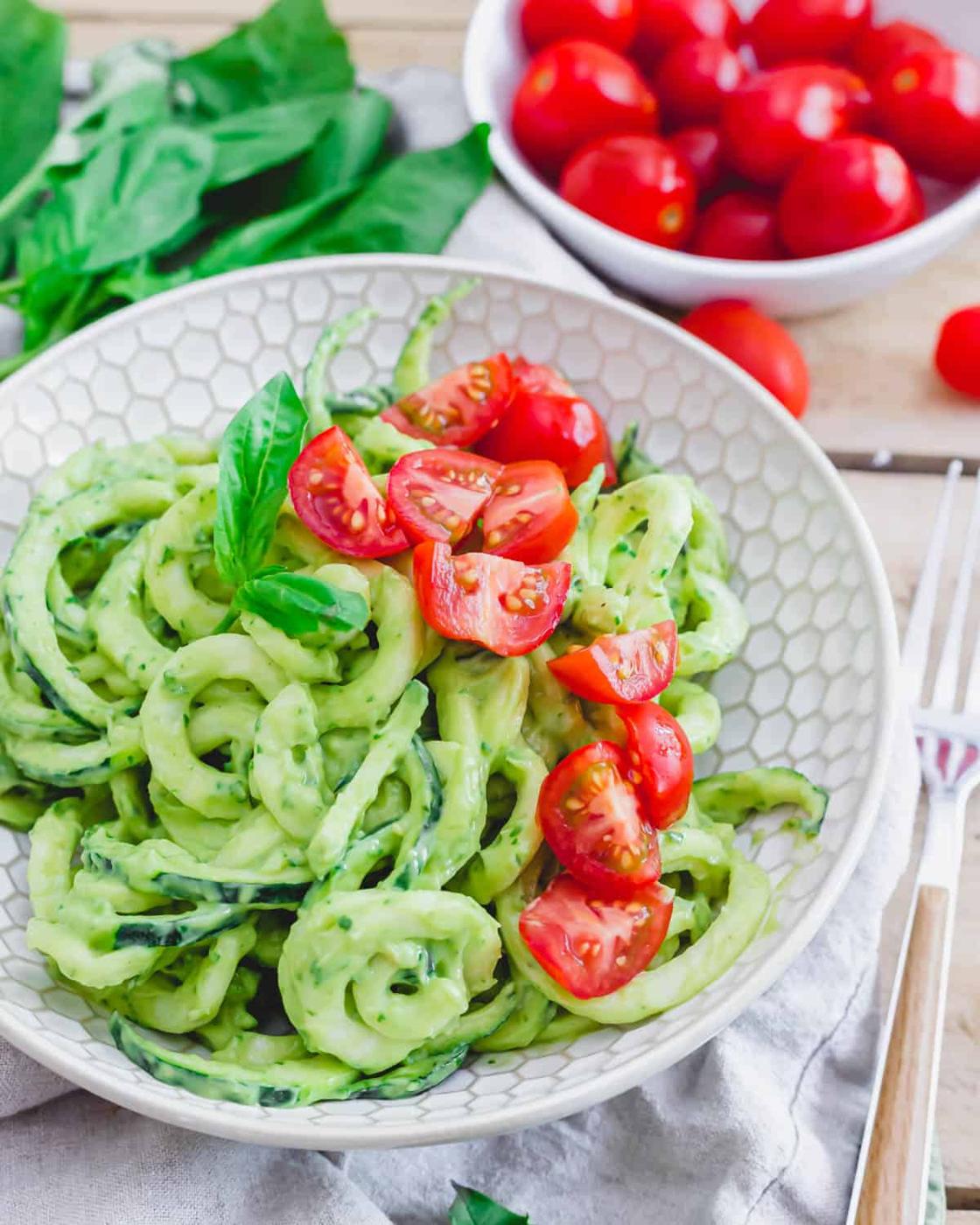 Zucchini Noodles with Creamy Avocado Sauce