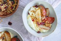 Creamy Orange Cardamom Ricotta with Roasted Pears