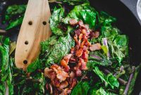 Smoky Bacon and Kohlrabi Greens