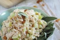 Golden Honey Sage Chicken Salad with Crisp Apples