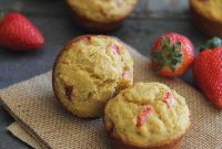 Golden Corn & Strawberry Muffins