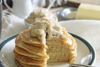 Fluffy Coconut Ricotta Pancakes, Tangy Banana Caramel Butter