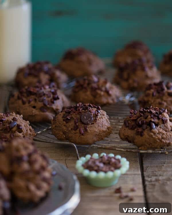 Healthier Chocolate Cherry Muffin Tops made with coconut oil, Greek yogurt, and coconut sugar for a wholesome treat.