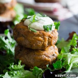 Harvest Turkey Sweet Potato Cakes 4 Sweet potato turkey patties, a healthy and protein-packed meal idea