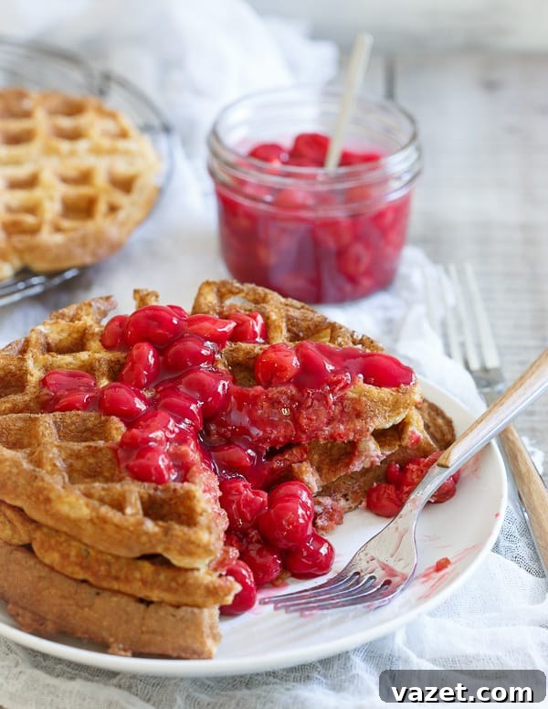 Tart Cherry Waffles Tart Cherry Waffles